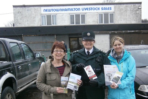 Pictured at the Police Crime prevention day at Newtownhamilton Mart.